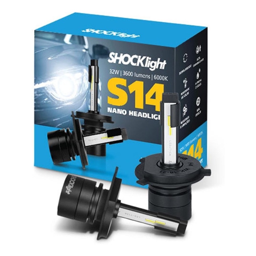 Lampada Super Led Mini Shocklight 32w S14 Nano H4 6000k em Oferta na Shopee