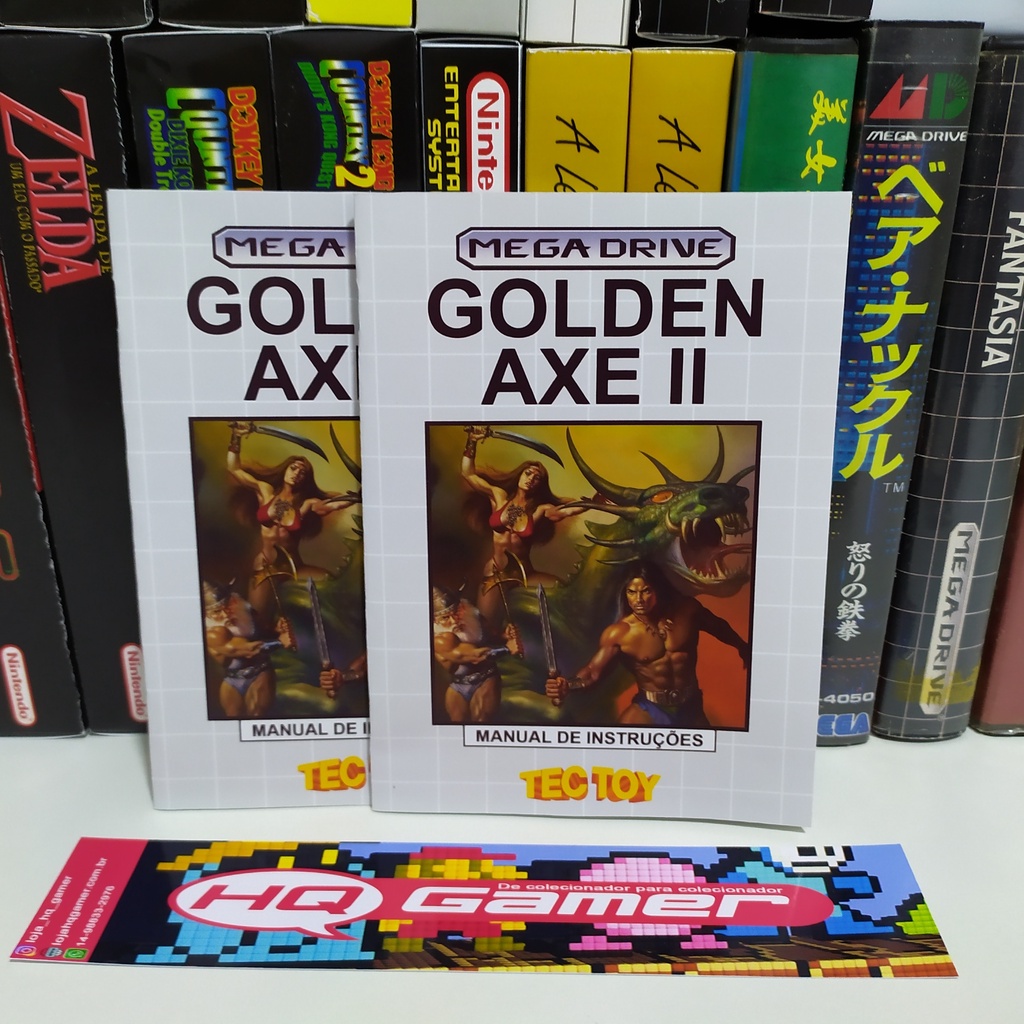Flyer Japonais Golden Axe II Mega Drive - Prospectus Original (chirashi) En Très Bon état !