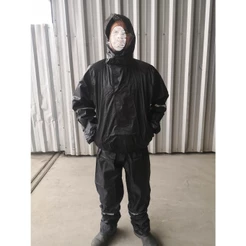Capa De Chuva Conjunto Motoqueiro com CAPUZ Nylon Impermeável Com Gola Envio Imediata