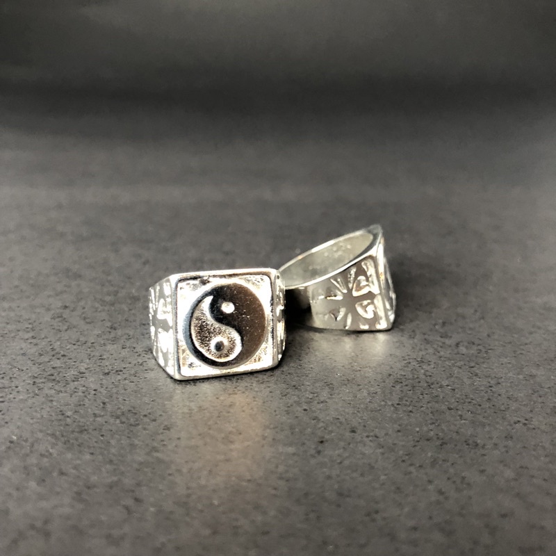 Anel Dedeira Masculina /Folheada /Anel / Yin Yang / Símbolo Town Country