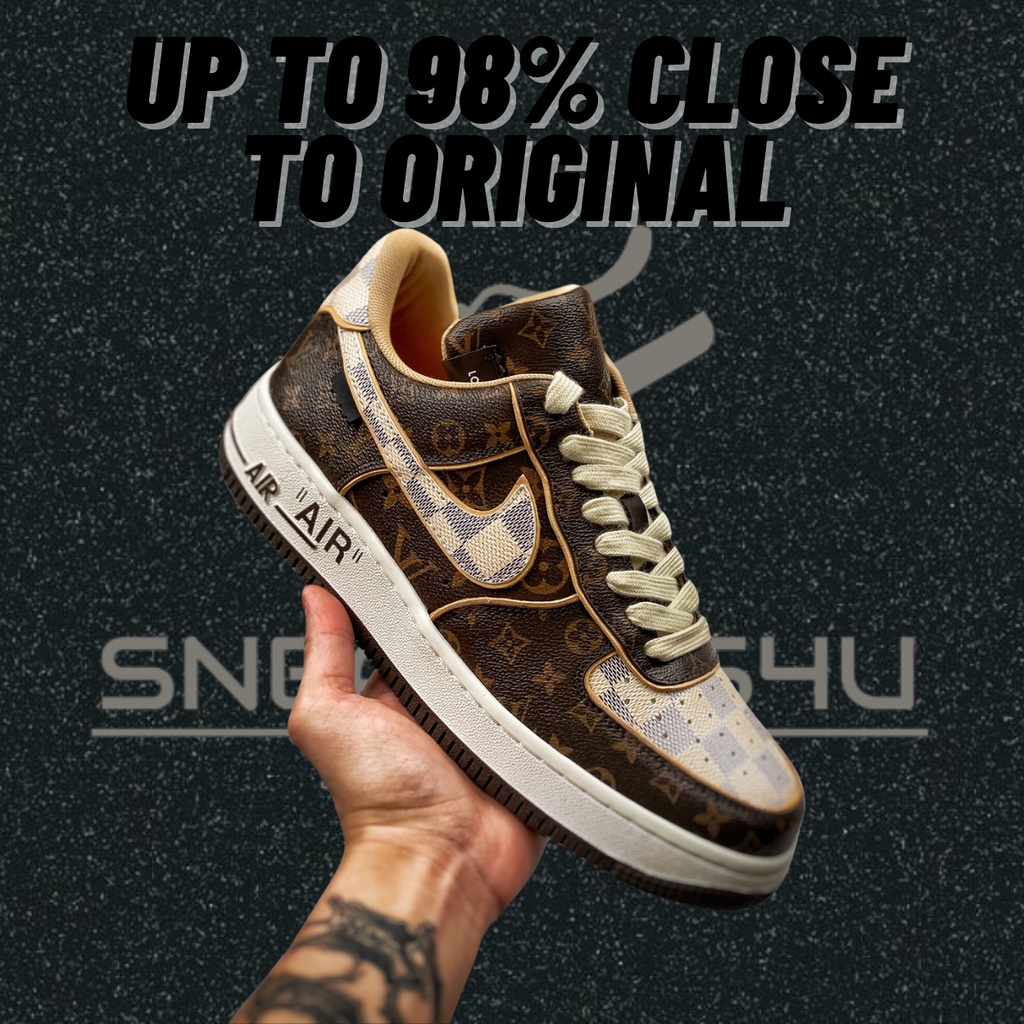 Zapatos De Hombre Originales Mujer Zapatillas De Tenis Para Hombres Lv x  Nike Air Force 1 Deportivas Casuales Bajas 589 Artículo No . : 1A9VD7