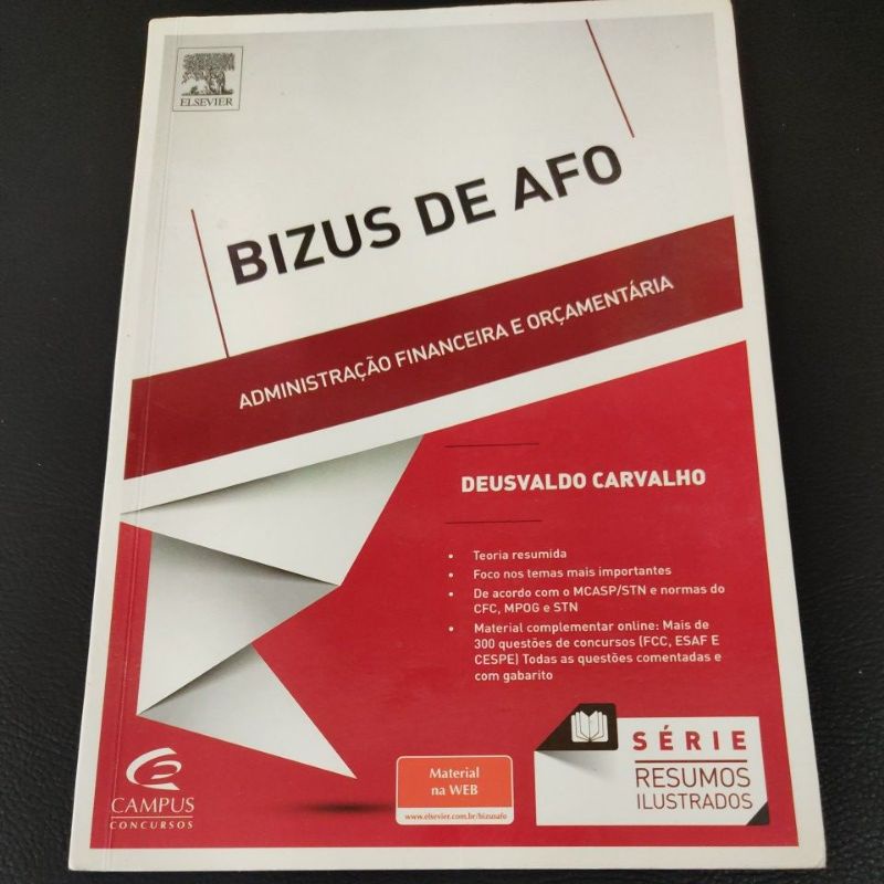 Bizus de AFO Deusvaldo Carvalho Administração Orçamentária e Financeira Série Resumos Ilustrados