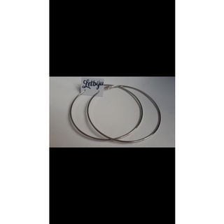 Brinco argola prateada / Brinco argola lisa / brinco bonito / brinco argola simples / argola grande