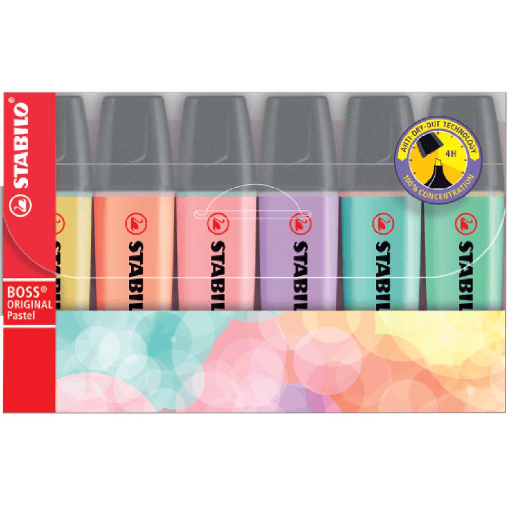 Caneta Marca Texto Stabilo Boss Pastel 6 Cores em Oferta na Shopee