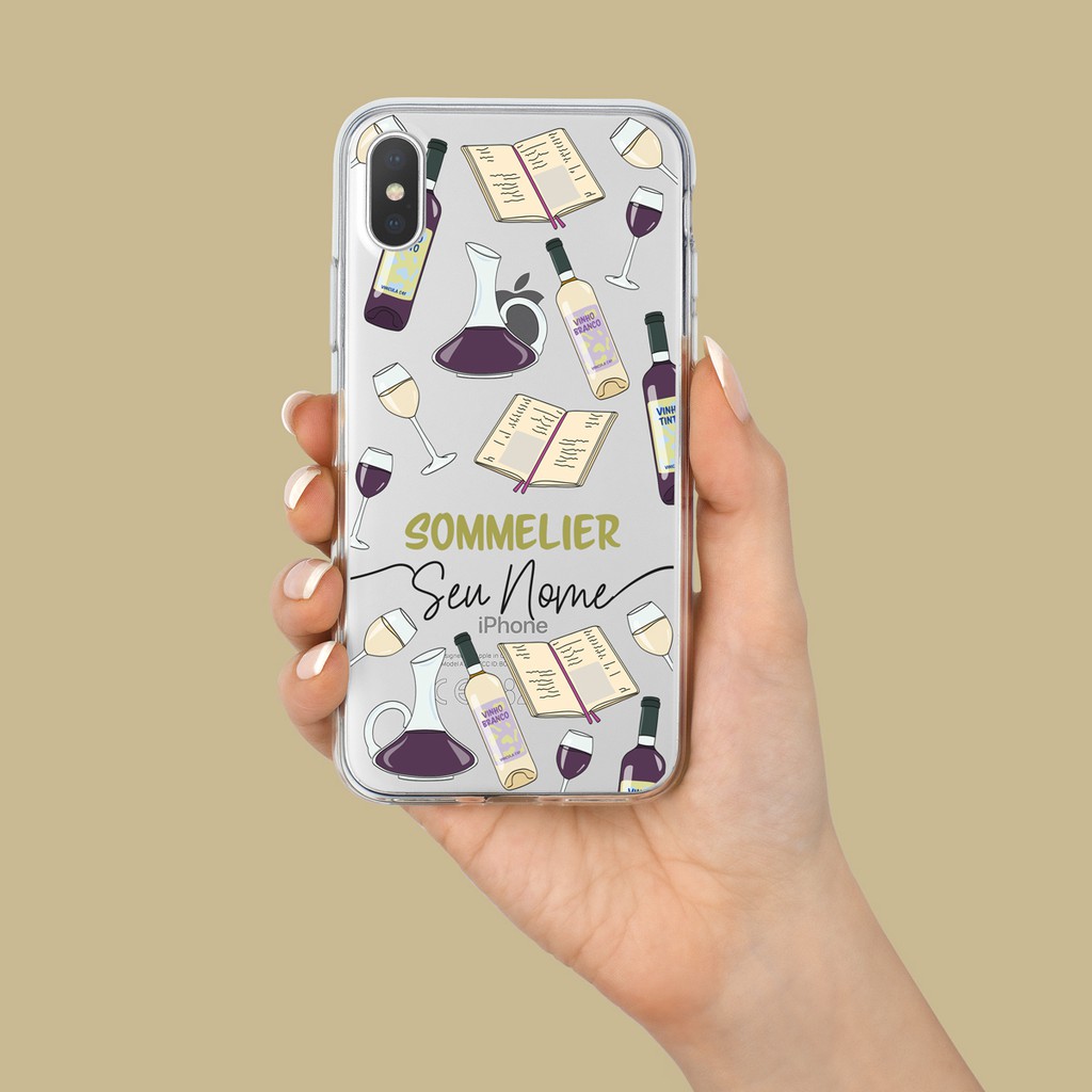Capa Capinha de Celular Personalizada com sua Profissão - Sommelier