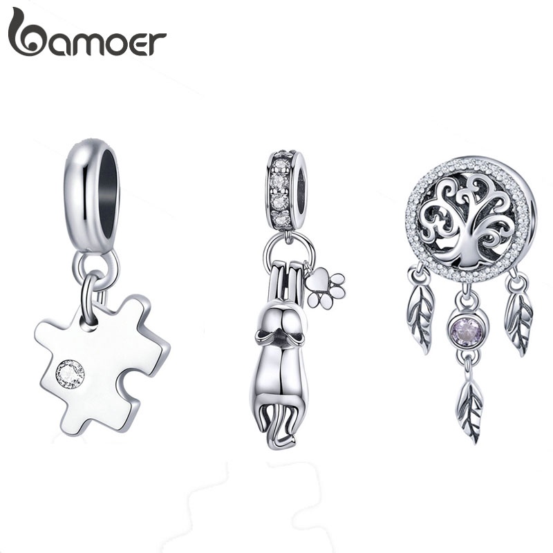Pulseira Bamoer Beads Elemento De Gato Dreamcatcher Para Colar De Jóias Diy Acessórios Da Moda Presentes Femininos