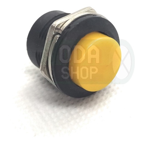 Chave Botão Interruptor Bujão Sem Trava Na R13-507 Original Amarelo