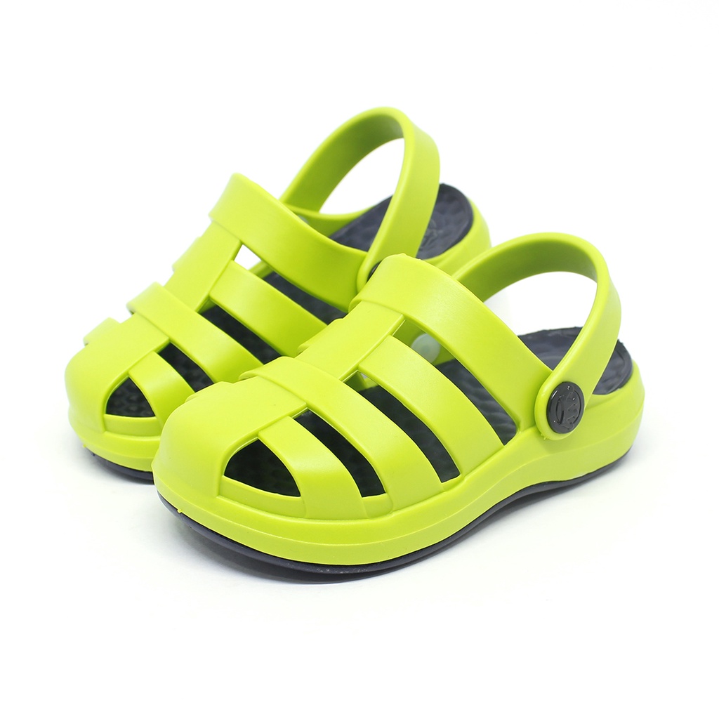 Sandália Babuche Papete Infantil Plugt Menino Pop Verde Azul Leve Confortável Antiderrapante