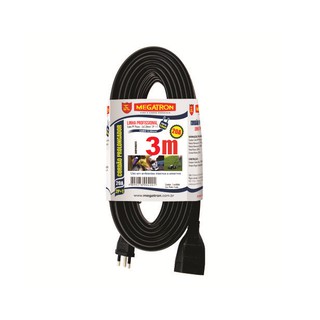 Extensão Elétrica / Cordão Prolongador - Megatron 20a - 3 metros