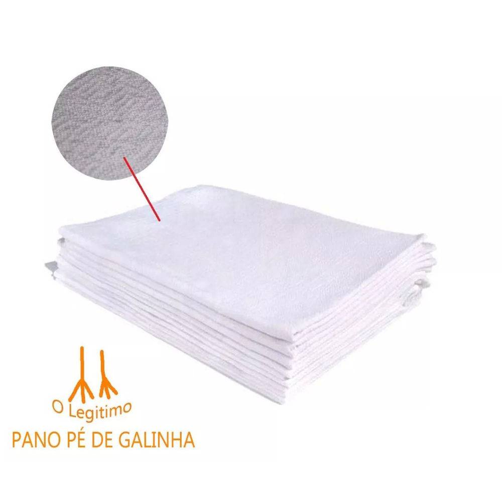 Tecido Alvejado P/Pano Prato Pé Galinha Bem Branquinho PP-24, Larg.70 cmx 2-m.