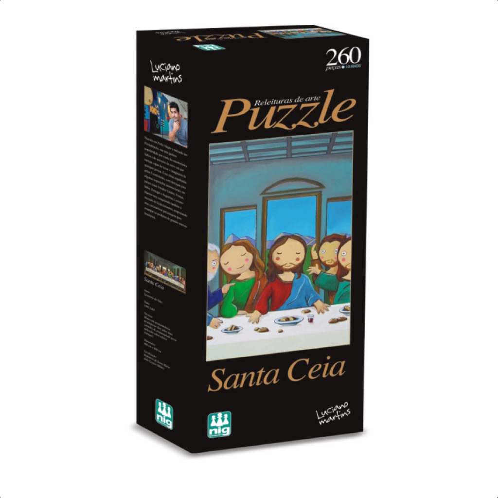 Quebra Cabeça Santa Ceia Infantil 260 Peças Releituras De Arte Luciano Martins Raciocínio lógico Nig Brinquedos - 0576 em Oferta na Shopee
