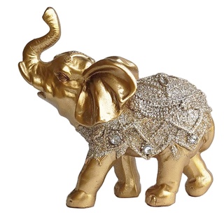 Elefante Decorativo Em Resina Indiano Sabedoria Sorte Top