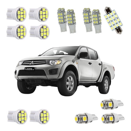 Kit Lampadas Led Super Branca L200 Triton T10 Pingo Torpedo em Oferta na Shopee
