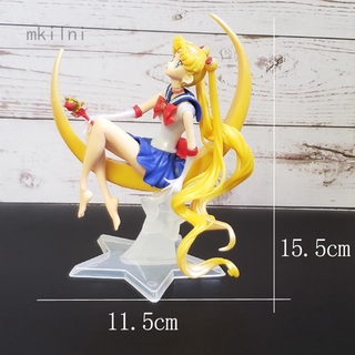 Mkilni Action Figure Com Desenho Sailor Moon / Modelo De Pvc / Coleção / Anime / Brinquedo De Ação