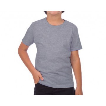 Camisa Infantil CINZA MESCLA 100% poliéster para sublimar.