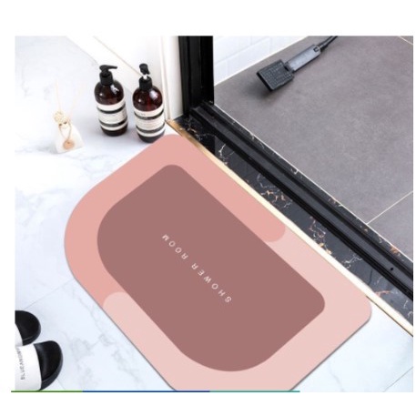Tapete de Banheiro Super Absorvente Antiderrapante Secagem Rápida Chuveiro Cozinha Varanda 38*58*4 CM