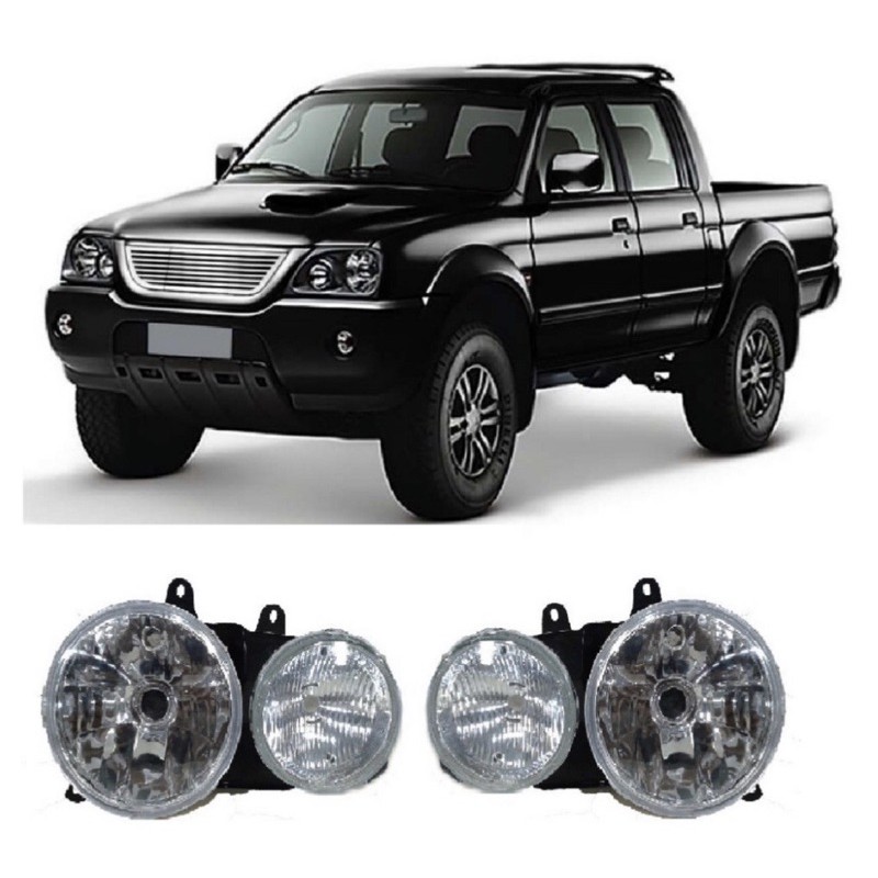 Par Farol Duplo Mitsubishi Pajero L200 Sport Outdoor 04 À 12 Promoção Promo