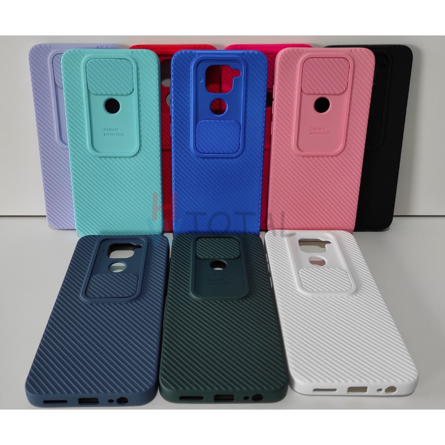 Capa Case Capinha Xiaomi Redmi Note 9 Flip Slide Aveludada Anti Impacto Protege Esconde Camera 7111
