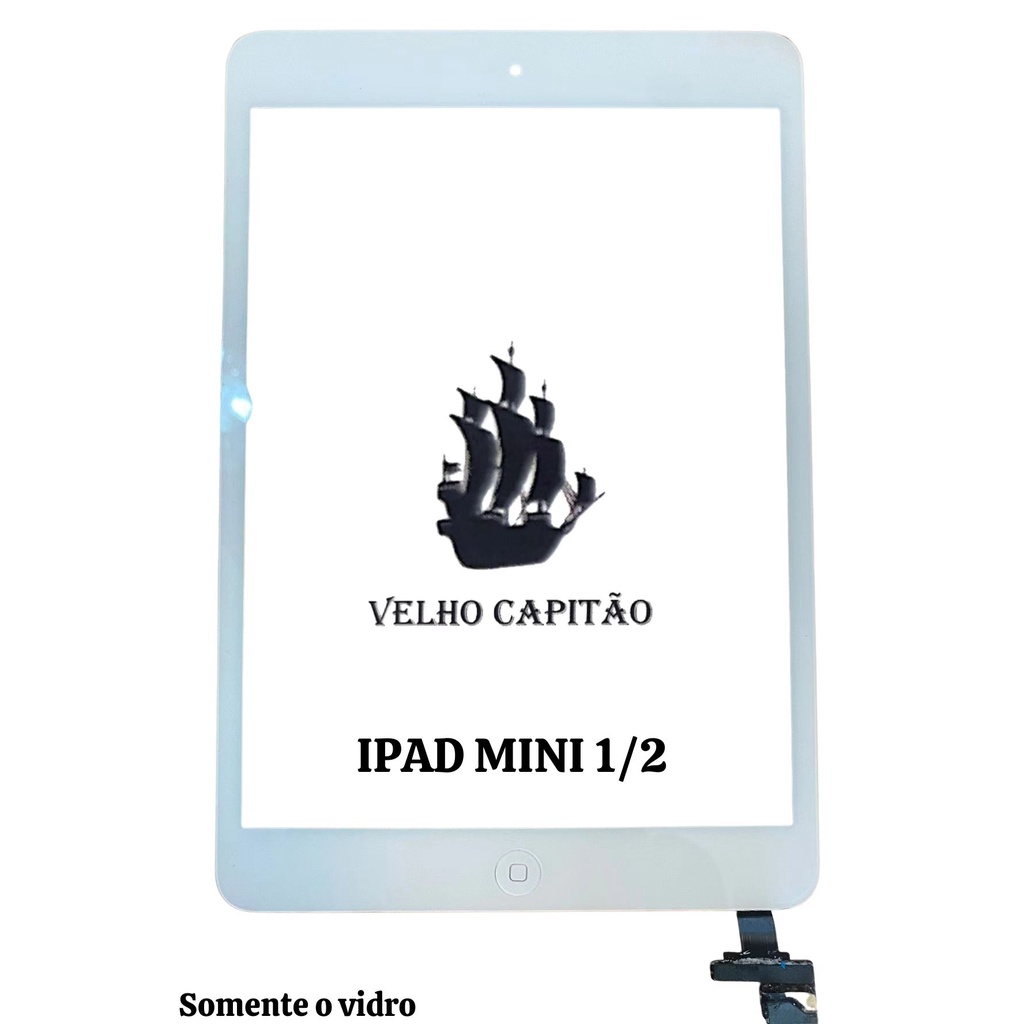 Vidro Frontal Da Tela IPAD MINI 1 MINI 2 Com Touch (A1432 A1454 A1455) Somente O Vidro Para Recupera Tela Com Vidro Quebrado