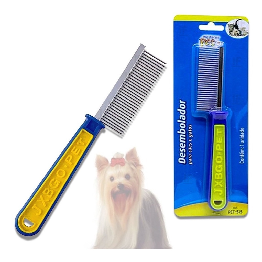 Escova Pet Desembolador Pelos Caes Cachorro Gato Tira Nós - Pets