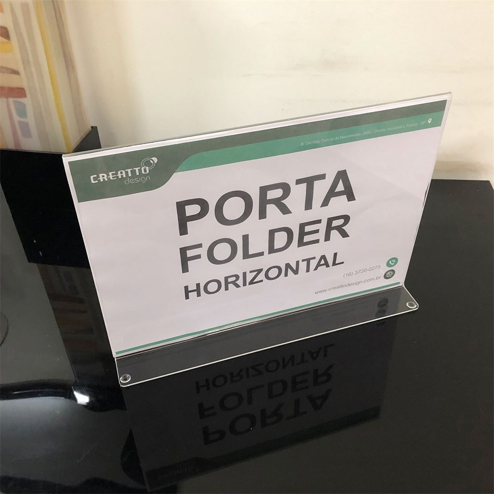 Porta folder horizontal - modelo T - A6