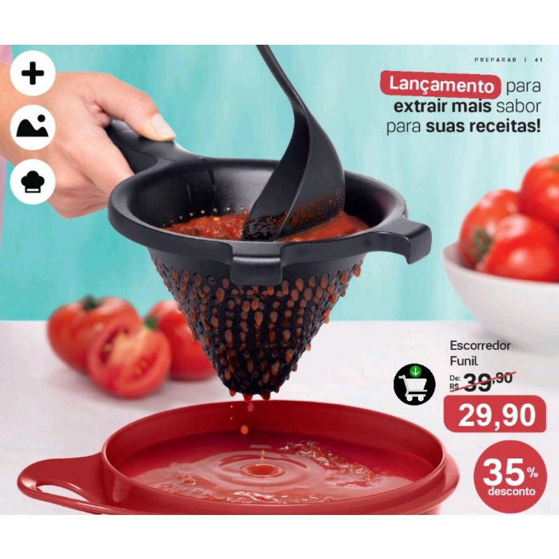Tupperware Escorredor Funil | Shopee Brasil