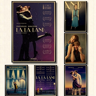 Movie La La Land Poster Bar Casa Decoração Da Parede Retro Papel Kraft Poster Adesivos De Parede Do Vintage