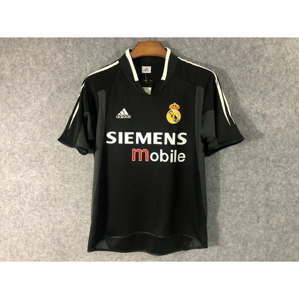 Camisa De Futebol Retro 2004 / 2005 Real Madrid Black Away Qualidade Tai @ @ Lande @ @ Sa 1: 1