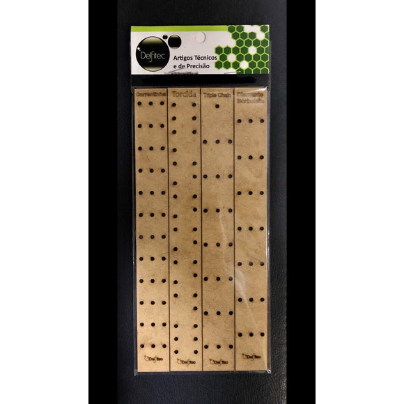 Kit Gabarito Para Furação Encadernação Manual Artesanal Mdf Com 4 Peças Scrapbook Cartonagem