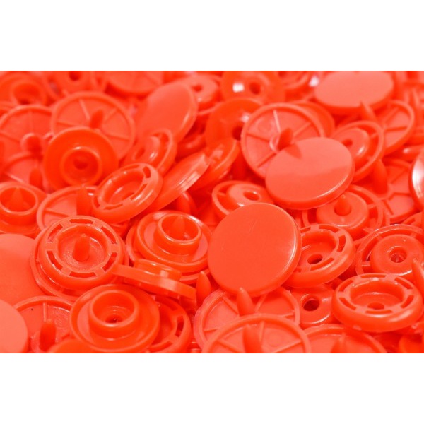 Botao Botoes de Pressao Tic Tac Plastico Laranja No 15 50und