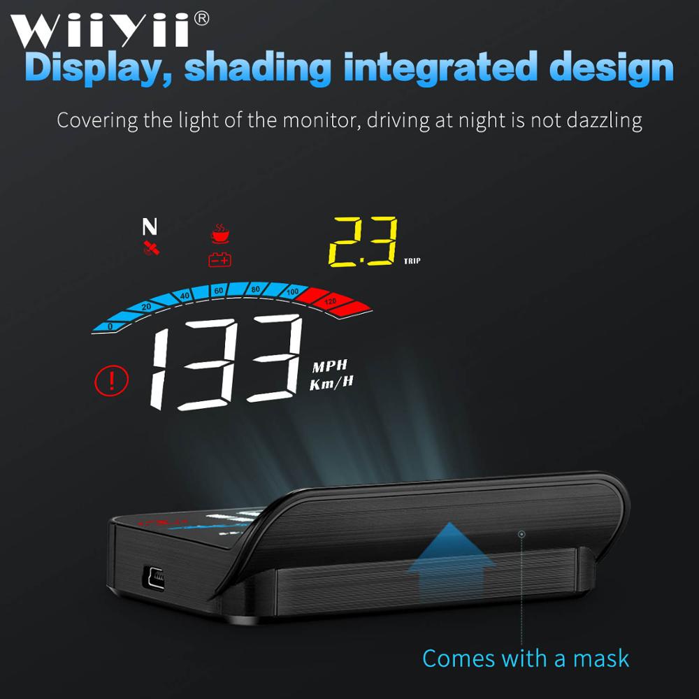 2020 M16 GPS OBD2 HUD Carro Head Up Display Digital Velocidade Projetor Alarme De Segurança Atualizado Consumo De Combus