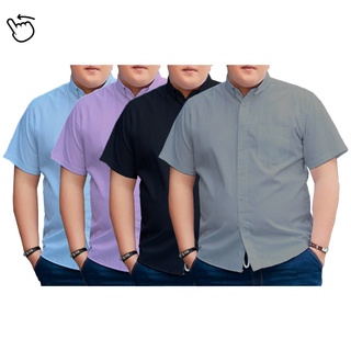 kIT 4 Camisa Social Plus Size Masculina Manga Curta - Entrega Rápida