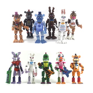 Nova 5/6 Pcs Cinco Noites No Freddys De Segurança Figuras De Ação Brinquedos Série Foxy Bonnie Fazbear FNAF PVC Bonecas Para s Do Miúdo