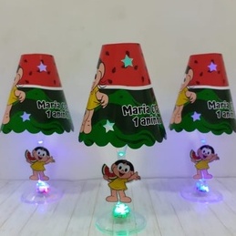 10 abajures magali centro de mesa para aniversário infantil - lembrancinha personalizada