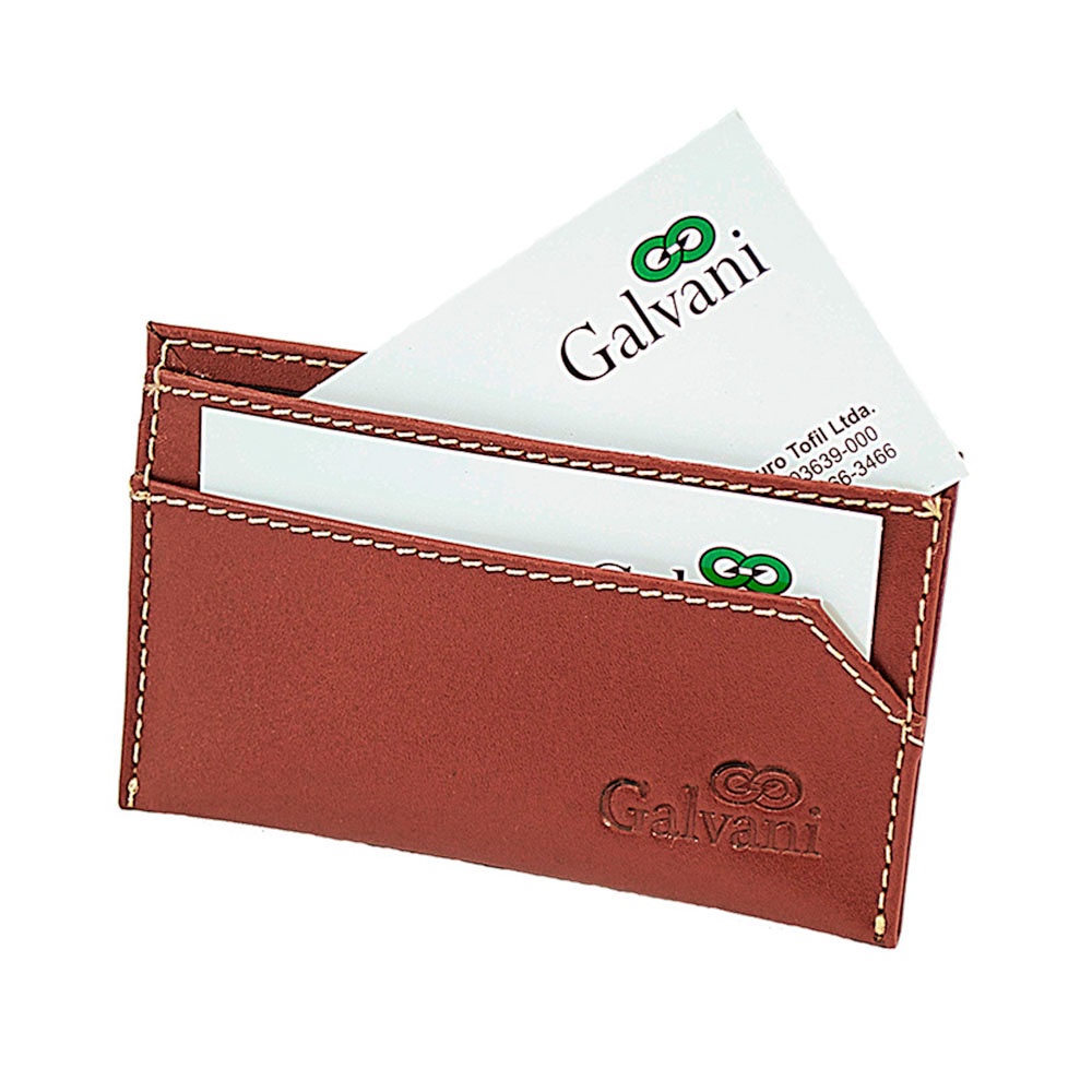 Porta Cartões de Visita BIGUÁ em Couro Legítimo Galvani