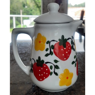 Bule 450ml Café Chá e Leite C/Tampa - Porcelana - Decorado