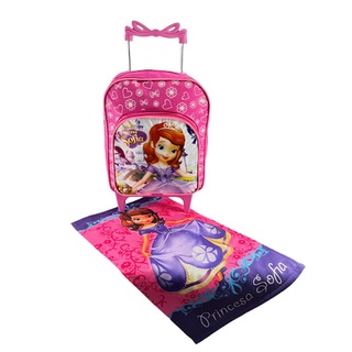Mochila Creche Escolar Princesa Sofia Tam P  Com Rodas