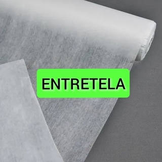 Entretela Tecido de Malha Termocolante Branca 1m x 75cm