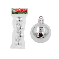 BOLA DE NATAL C/4PCS PRATA - NS256424 - CIM