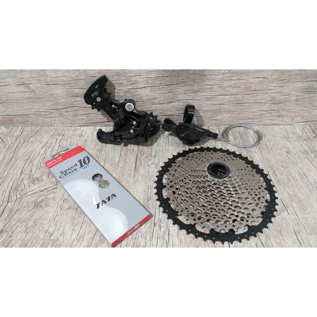 Kit Transmissão Bike Ltwoo 11v Câmbio AX + Trocador AX + Cassete Ltwoo 11/50t + Corrente Taya/KMC 11v