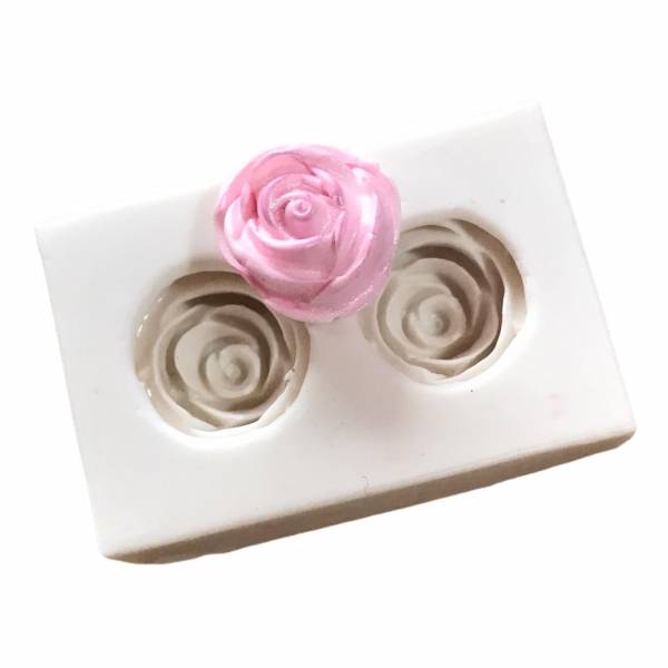 Molde De Silicone Duas Rosas Cute Molde Para Confeitaria Molde Para Biscuit 615