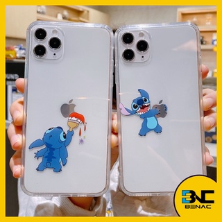 Capinha Transparente de Proteção para iPhone com Desenho do Stitch - 7/8/SE2020 | X/XR/XS Max | 11/12/13 Pro/14 15 Pro Max | 12/13 Mini