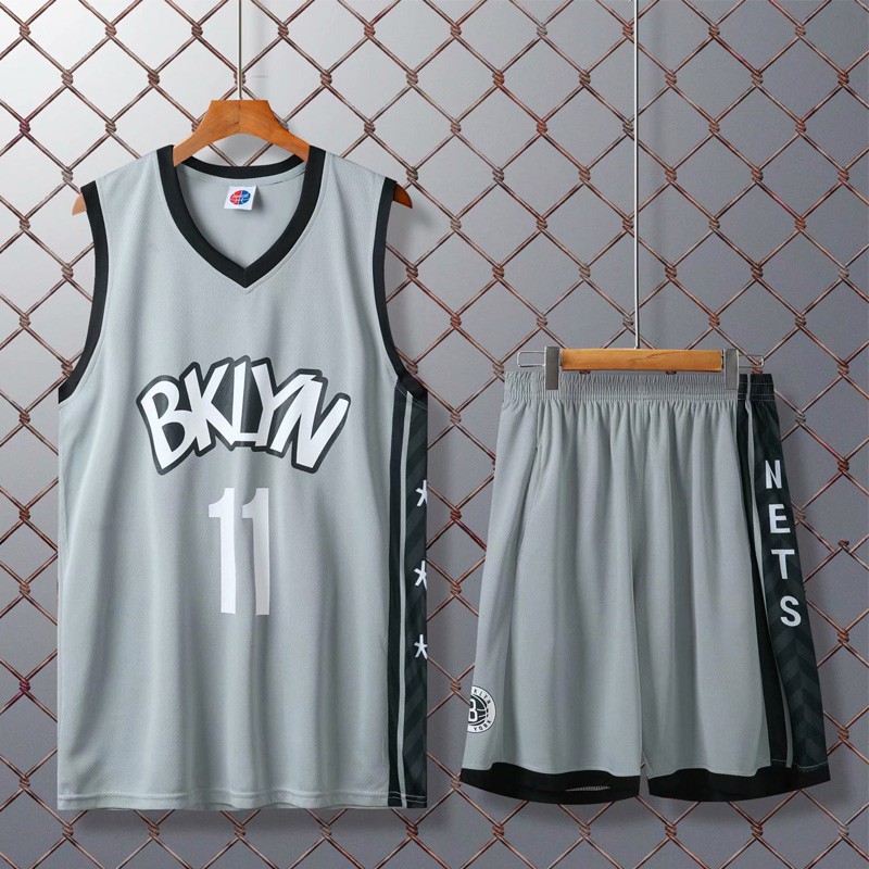 Camisa NBA Brooklyn Nets # Conjunto Masculino E Mulheres Camiseta + Shorts 11 Kyrie Irving Jersey Basquete