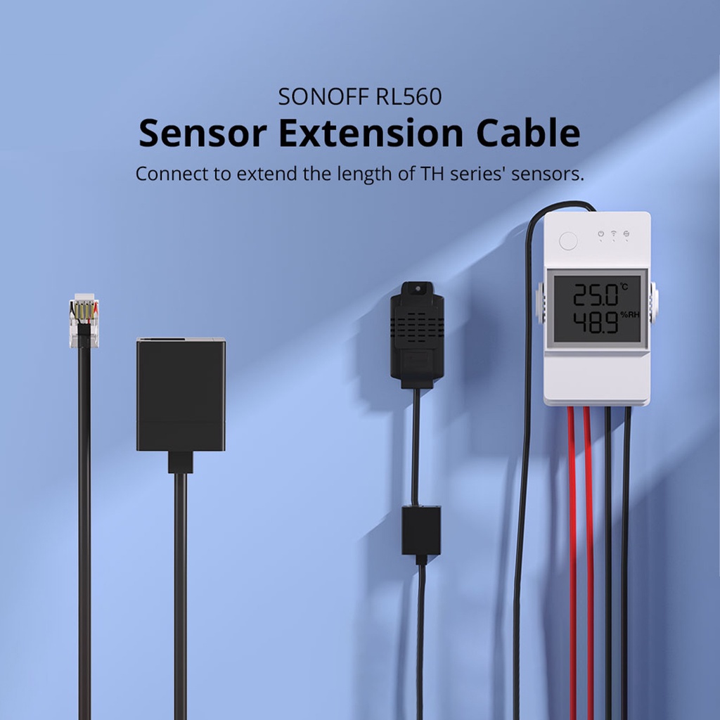 Cabo De Extensão Sonoff RL560 5M Com Temperatura TH ELite WTS01/THS01/MS01 Sensores De/Umidade De Alta Precisão em Oferta na Shopee