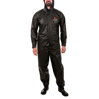 Conjunto Capa De Chuva Com Capuz Pvc 0,28mm Combate Pioneira Tamanho G
