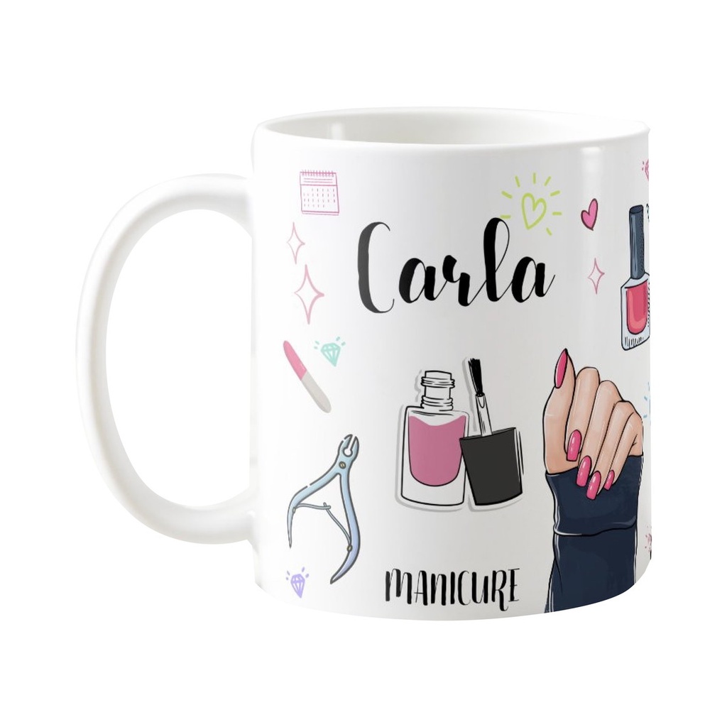 Caneca Personalizada Presente para Manicure com Nome