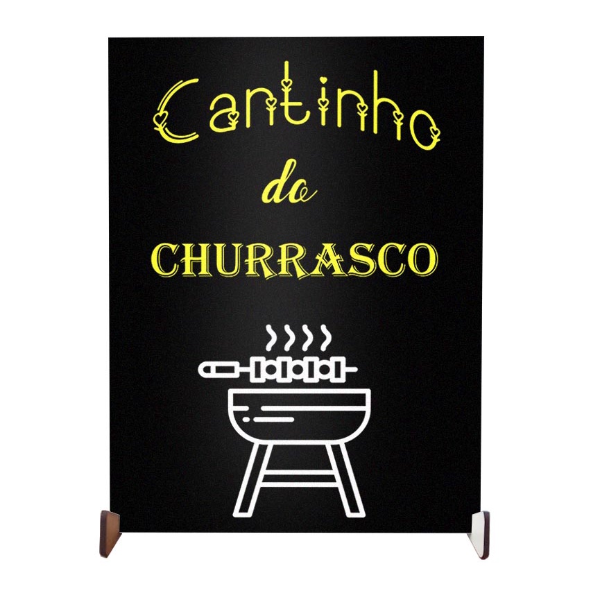 plaquinha decorativa personalizada cantinho do churrasco