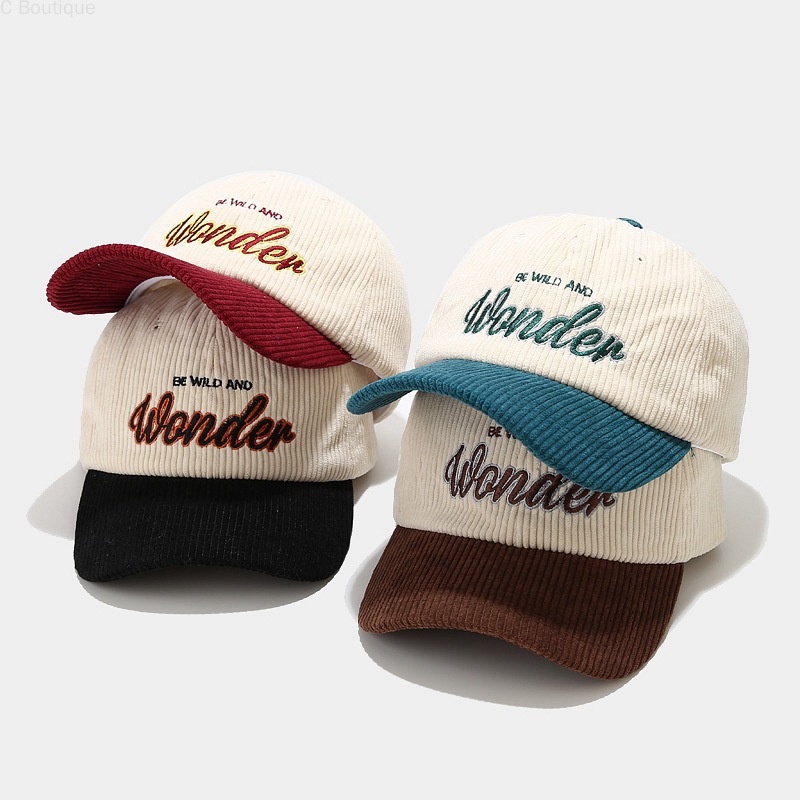 Boné De Veludo Cotelê wonder Unissexo Masculino/Mulheres/Casal