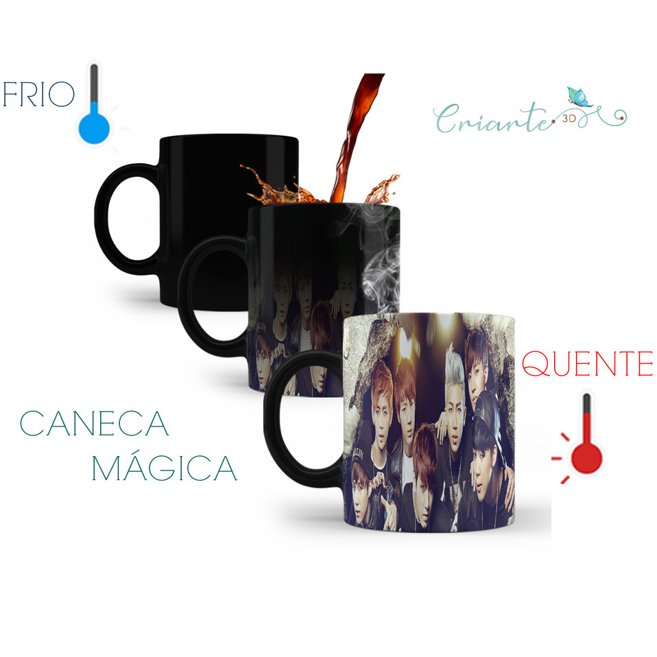 Caneca Porcelana Mágica BTS Modelo #06