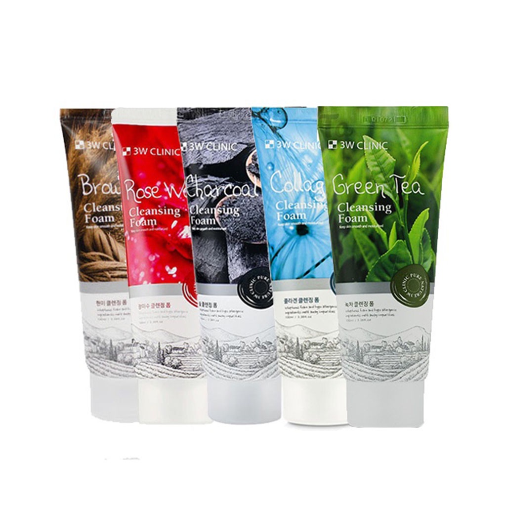 Detalhes do 3w clinic cleansing foam 100ml 5types